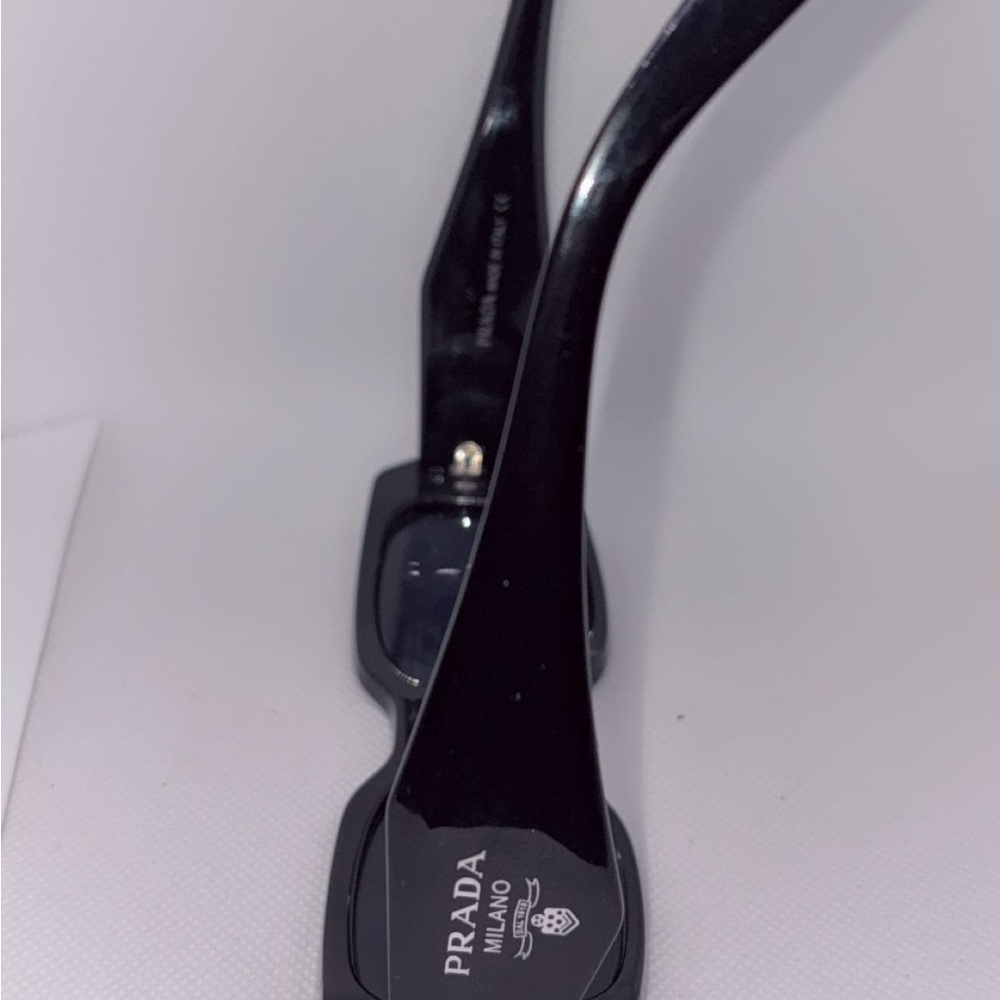 Prada Black Rectangular Milano Sunglasses With Da… - image 2